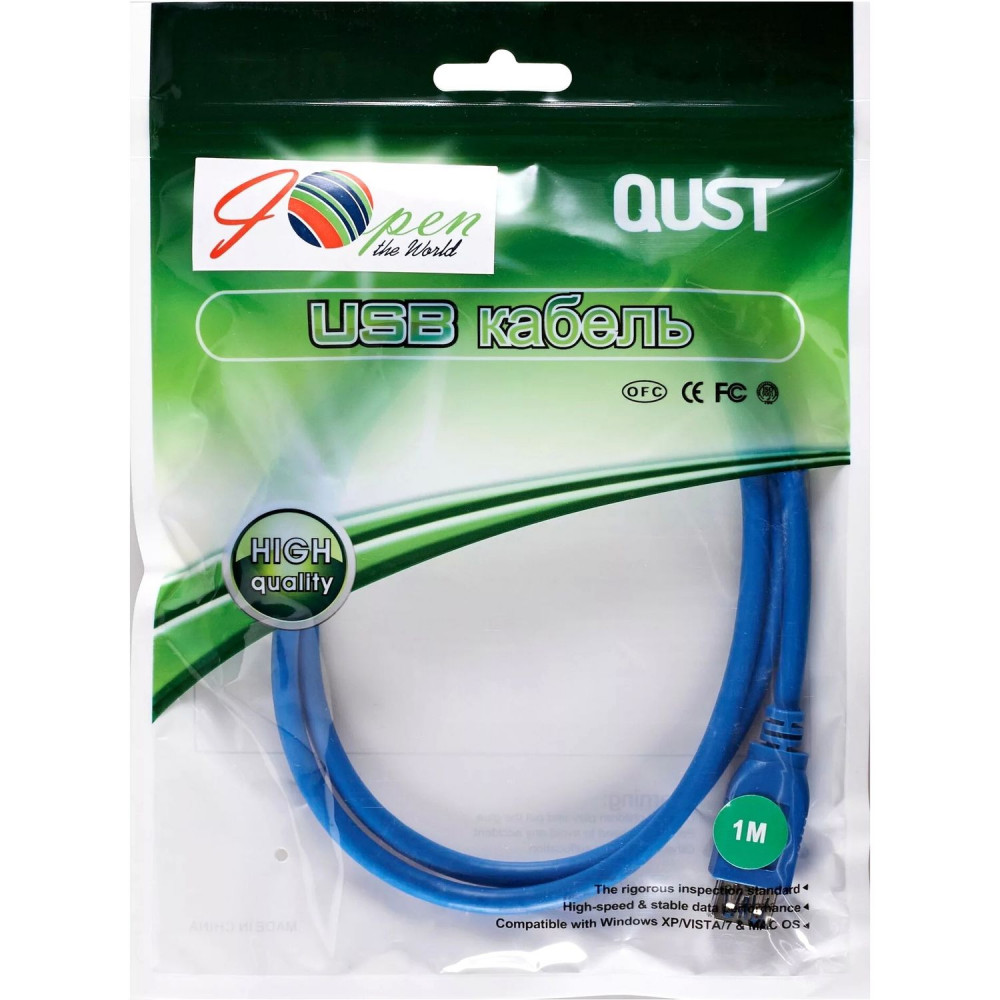 Кабель удлинительный USB 3.0 AM-AF 1 м Aopen (ACU302-1M)
