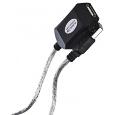 Кабель-адаптер USB2.0-repeater, удлинительный активный &ltAm--&gtAf> 5м AopenQust &ltACU823-5M> VCOM USB 2.0 Type-AM - USB 2.0 Type-AF 5м