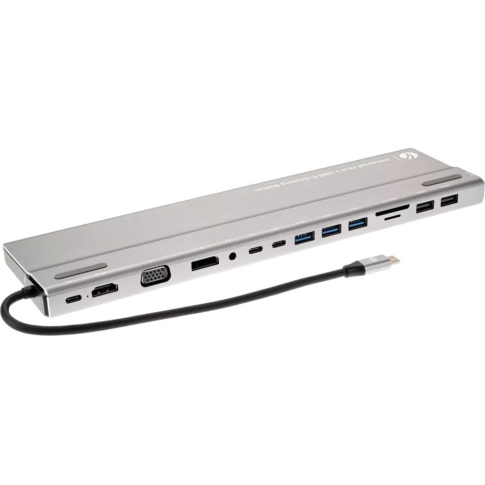Адаптер VCOM Док-станция USB 3.1 Type-C (CU4703) с HDMI, VGA, DisplayPort, RJ45 и USB портами
