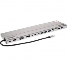 Адаптер VCOM Док-станция USB 3.1 Type-C (CU4703) с HDMI, VGA, DisplayPort, RJ45 и USB портами
