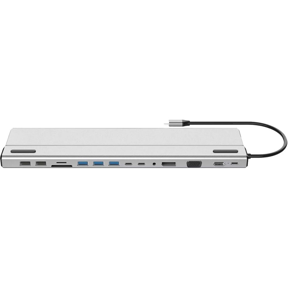 Адаптер VCOM Док-станция USB 3.1 Type-C (CU4703) с HDMI, VGA, DisplayPort, RJ45 и USB портами
