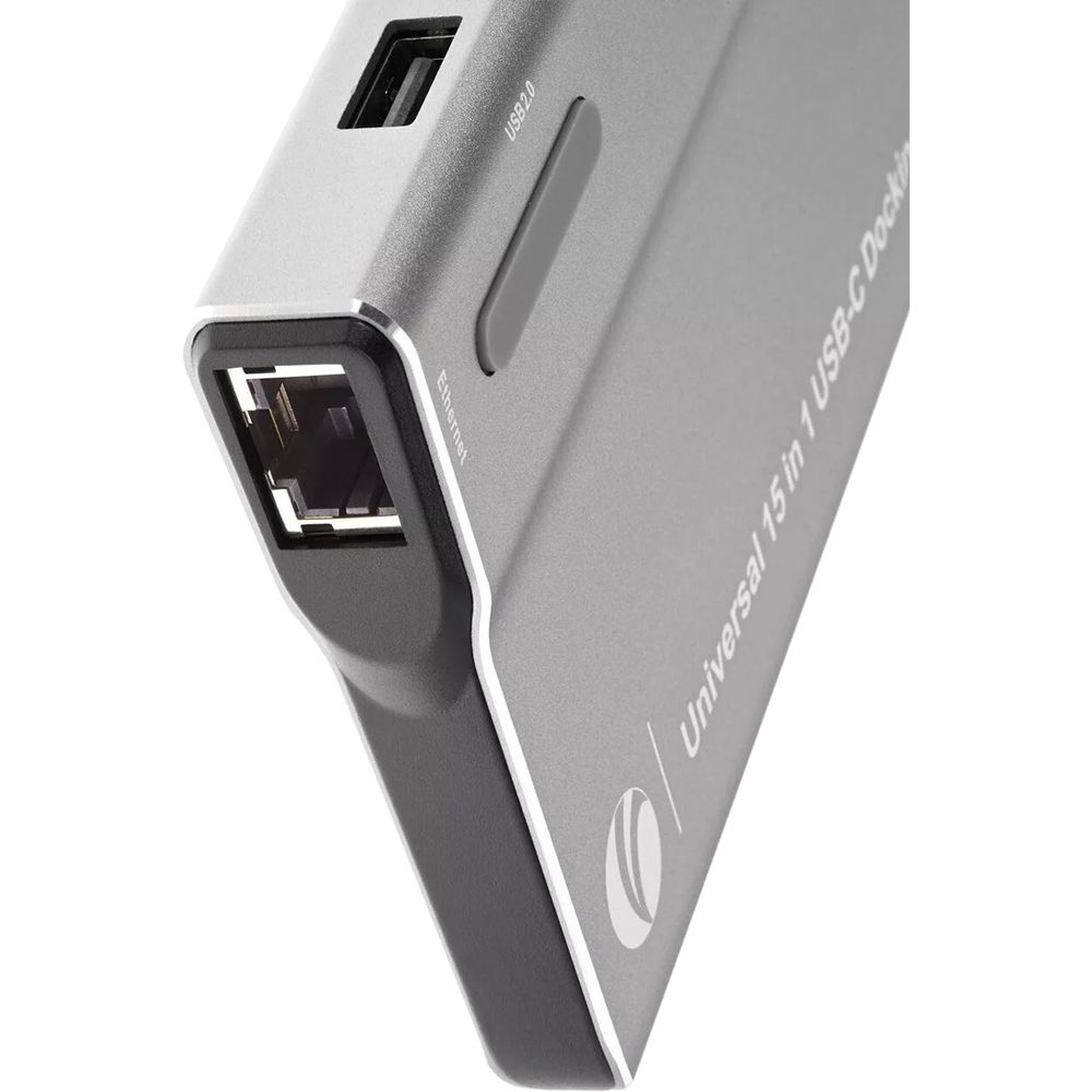 Адаптер VCOM Док-станция USB 3.1 Type-C (CU4703) с HDMI, VGA, DisplayPort, RJ45 и USB портами
