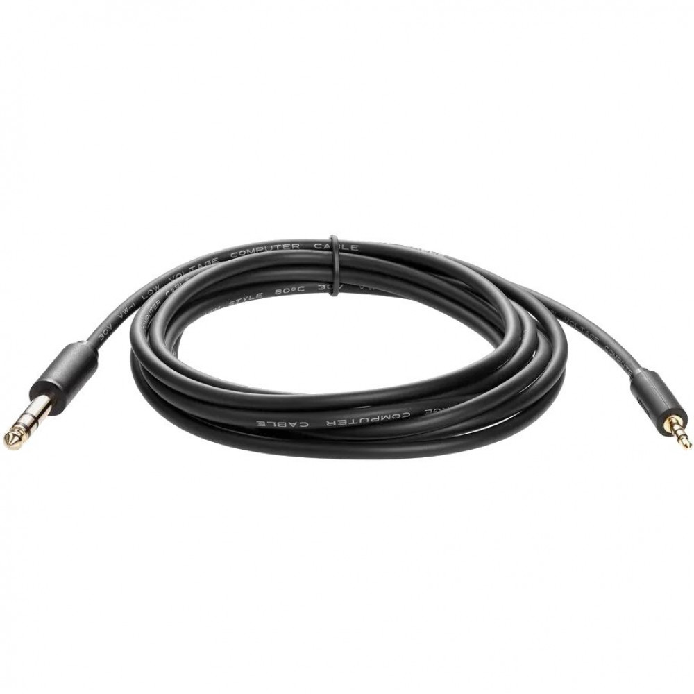 Кабель-адаптер Telecom TAV6165-3M, переходник jack 6.35 мм M на jack 3.5 мм M
