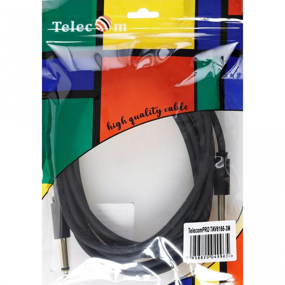 Кабель-переходник Telecom Jack 6.35 мм M - Jack 6.35 мм M (3 м, TAV6166-3M)
