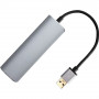 Адаптер VCOM Мультифункциональный хаб USB 3.1 Type C M4 x USB 3.0 FUSB Type C F (CU4383)