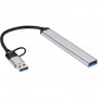 Адаптер VCOM Адаптер USB 2.0 Type-C+USB 2.0 Type-AMUSB 3.0+2 x USB 2.0 Type-AF+TF+SD (DH297)