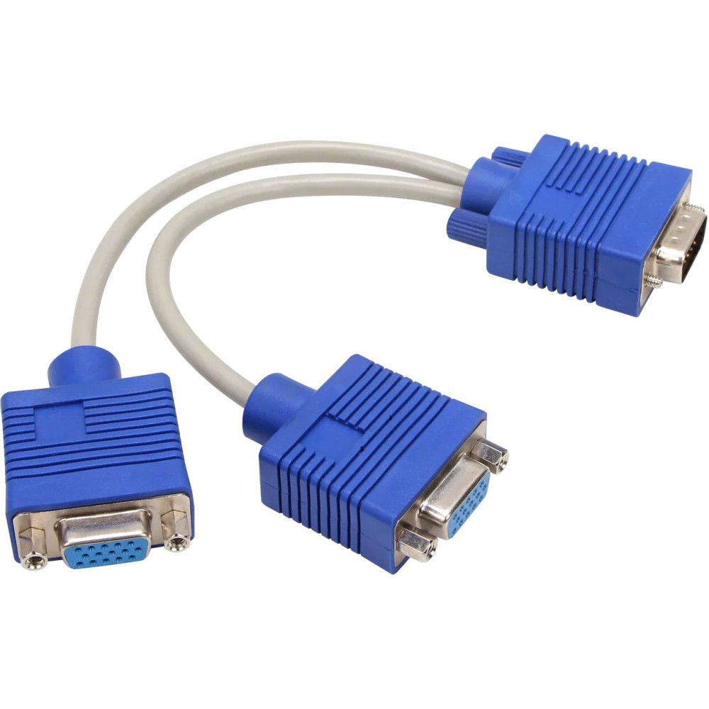 Кабель-разветвитель VCOM VGA M2 x VGA F 0.2 м (VVG6530-0.2M)
