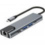 Адаптер USB 3.1 Type-Cm -&gtHDMI A(m) 4K30Hz, RJ45, 2XUSB3.0, PD, iOpen &ltACU435M> VCOM Адаптер iOpen USB 3.1 Type-C MHDMI F+RJ45+USB 3.0+USB Type-C F (ACU435M)