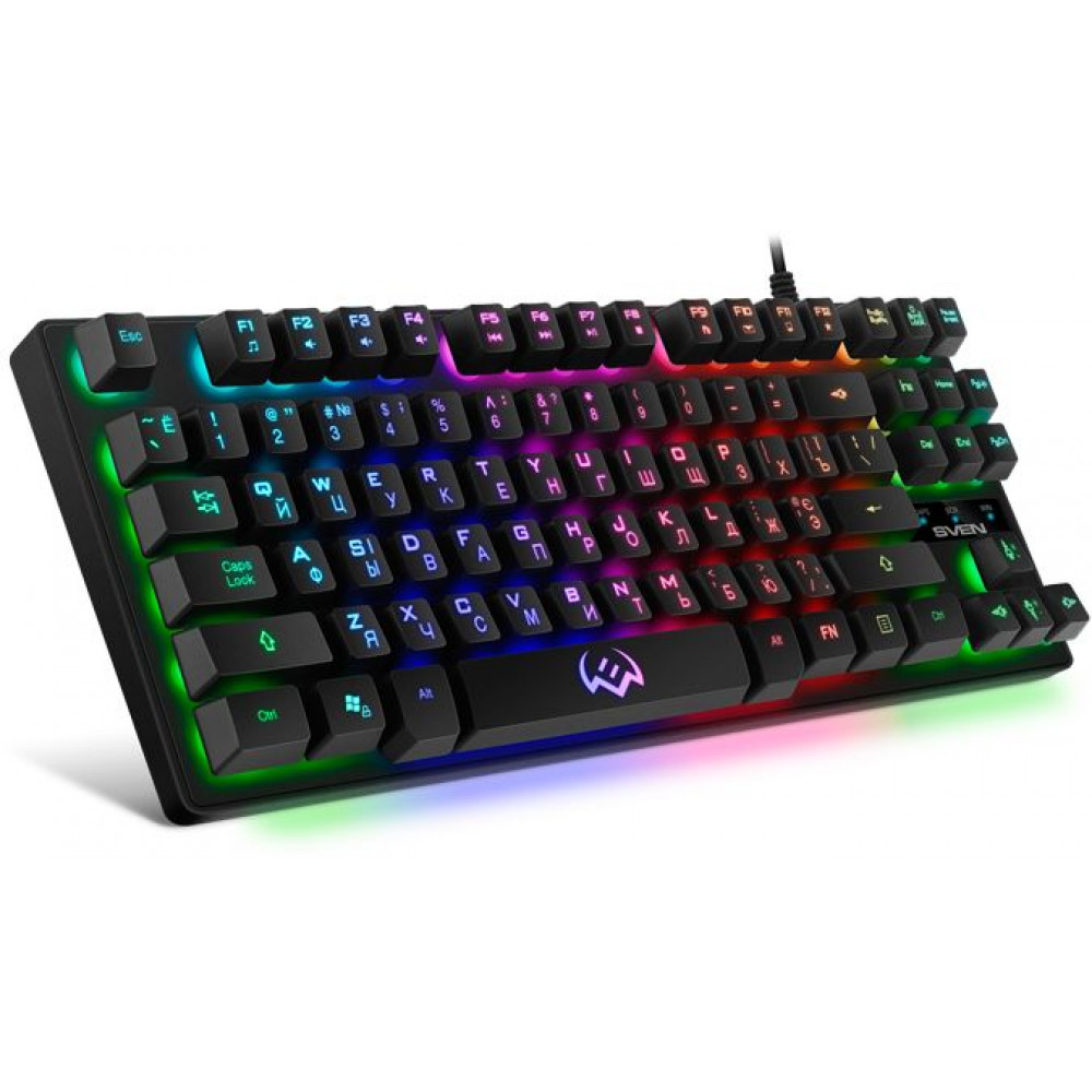 Игровая клавиатура SVEN KB-G7400, 87 клавиш, 12 Fn функций, подсветка (SV-019488)
