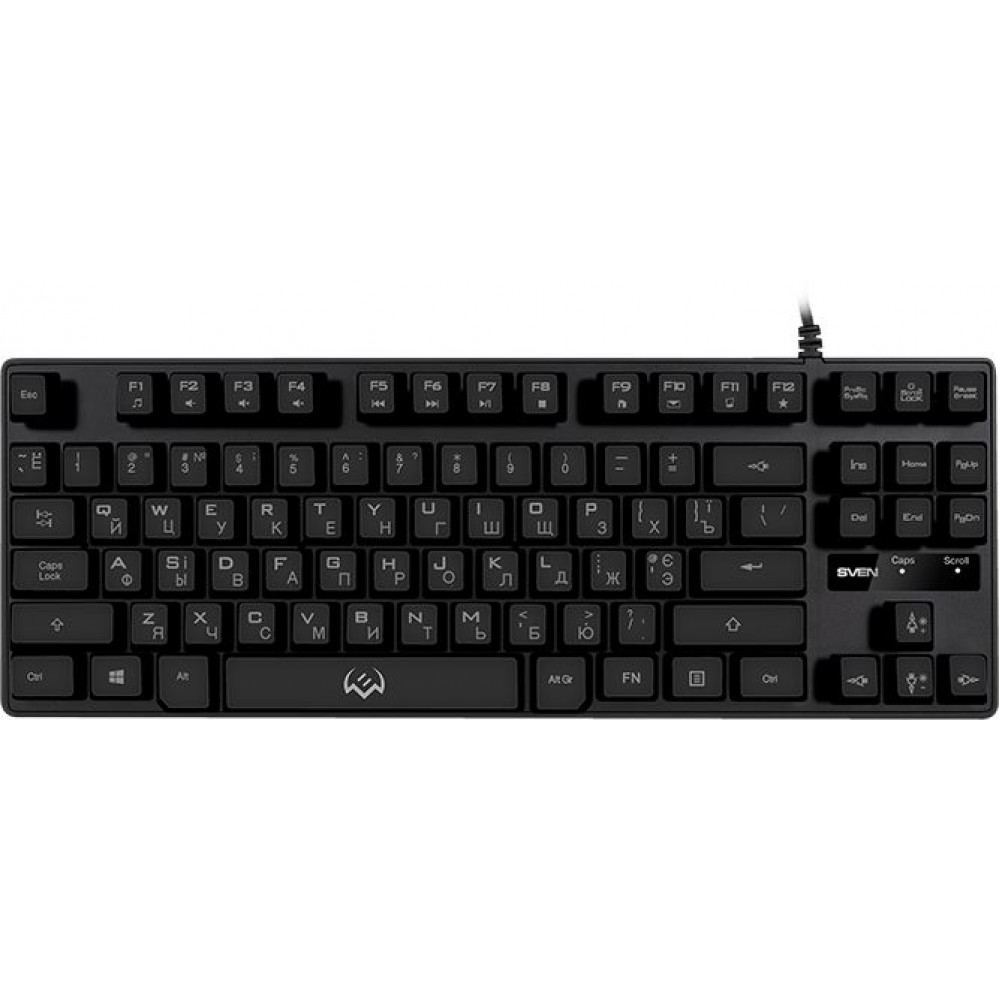 Игровая клавиатура SVEN KB-G7400, 87 клавиш, 12 Fn функций, подсветка (SV-019488)
