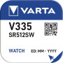 Батарейка Varta 335 (SR512SW) BL1 Silver Oxide 1.55V (110100) (1 шт.) VARTA Varta SILVER OXIDE SR512SW (00335101111)