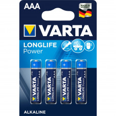 Батарейка Varta LONGLIFE POWER (HIGH ENERGY) LR03 AAA BL4 Alkaline 1.5V (4903) (440200) (4 шт.) VARTA Varta LONGLIFE POWER LR03 AAA (04903121414)