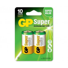 Алкалиновые батарейки GP Super Alkaline 14А типоразмера C - 2 шт. на блистере GP Super Alkaline 14А типоразмера C (4891199000010)