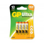 Алкалиновые батарейки GP Ultra Alkaline 24А AАA - 4 шт. на блистере GP Ultra Alkaline 24А AАA (4891199027659)