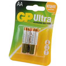 Алкалиновые батарейки GP Ultra Alkaline 15А AA - 2 шт. на блистере GP Ultra Alkaline 15А AA (4891199027581)