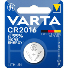 Батарейка Varta ELECTRONICS CR2016 BL1 Lithium 3V (6016) (110100) (1 шт.) VARTA Varta PRIMARY LITHIUM CR2016 (06016101401)