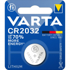 Батарейка Varta ELECTRONICS CR2032 BL1 Lithium 3V (6032) (110100) (1 шт.) VARTA Varta PRIMARY LITHIUM CR2032 (06032101401)