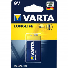 Батарейка Varta LONGLIFE Крона 6LR61 BL1 Alkaline 9V (4122) (11050) (1 шт.) VARTA Varta LONGLIFE 6LR61 9-Volt-Block (Krona) (04122101411)