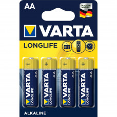 Батарейка Varta LONGLIFE LR6 AA BL4 Alkaline 1.5V (4106) (480400) (4 шт.) VARTA Varta LONGLIFE LR6 AA (04106101414)