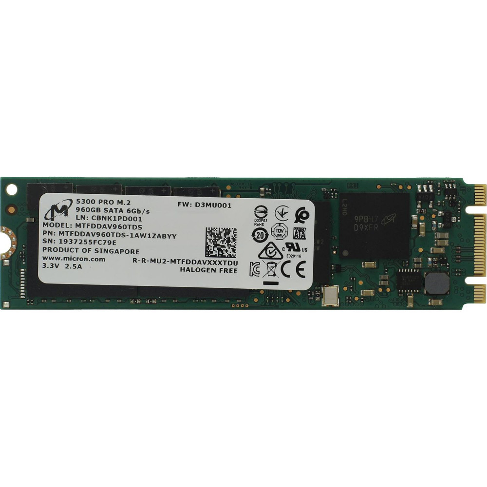 Твердотельный накопитель Crucial Micron 5300 PRO 960GB (MTFDDAV960TDS-1AW1ZABYY)

