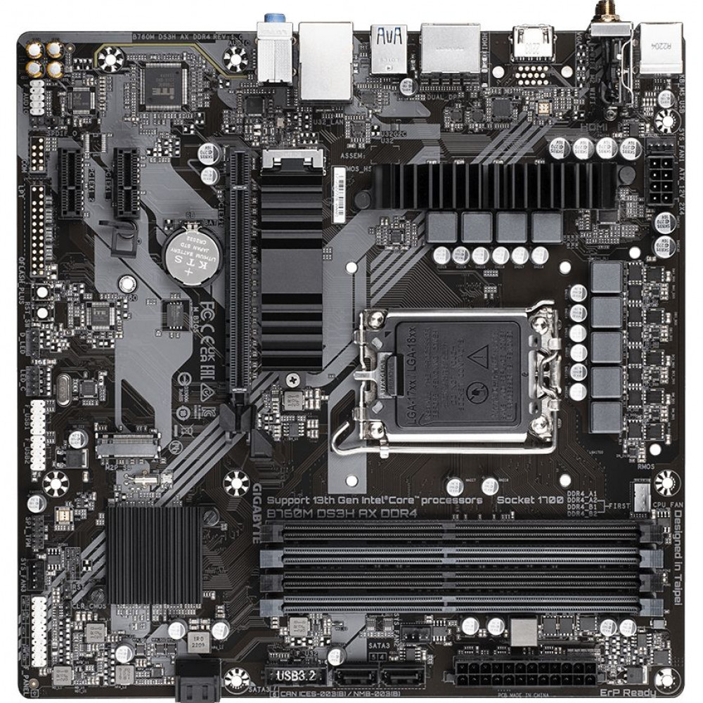 Материнская плата Gigabyte B760M DS3H AX DDR4
