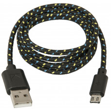 Defender USB кабель USB08-03T USB2.0 AM-MicroBM, 1.0м пакет Defender USB 2.0 Type-AM - microUSB 2.0 (m) 1м