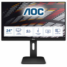 Монитор AOC 24P1 23.8, 1920x1080, IPS, 60hz, 50M1, 250cd, 4ms, VGA, HDMI 1.4, DP 1.2, 4xUSB 3.2, Speakers, H. adj 150mm, pivot, VESA, 3Y, Black AOC 24P1