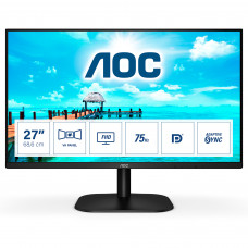 Монитор AOC LCD 27" [16:9] 1920х1080(FHD) VA, nonGLARE, 250cd/m2, H178°/V178°, 4000:1, 20M:1, 16.7M, 4ms, VGA, HDMI, DP, Tilt, Speakers, 3Y, Black