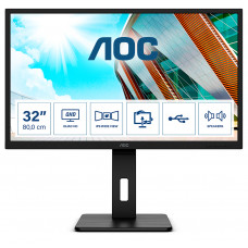 Монитор AOC LCD 31.5" [16:9] 2560х1440(WQHD) IPS, nonGLARE, 75 Hz, 250 cd/m2, H178°/V178°, 1000:1, 50М:1, 1.07B, 4ms, 2xHDMI, DP, USB-Hub, Height adj, Pivot, Tilt, Swivel, Speakers, 3Y, Black