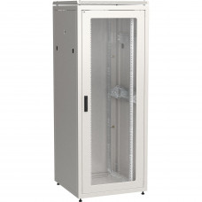Шкаф серверный ITK Linea N 42U 800x800 мм, стеклянная передняя дверь, металлическая задняя дверь, серый (LN35-42U88-GM)
