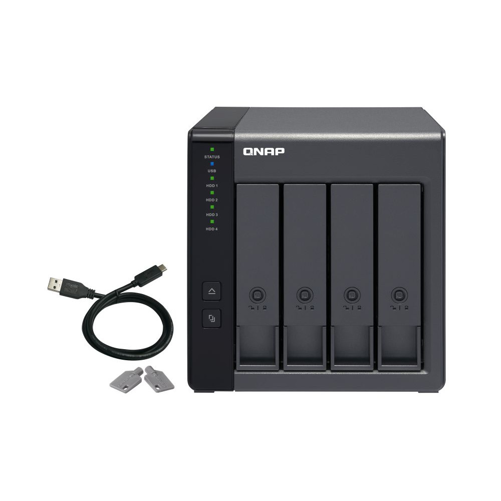 Полка расширения сетевого хранилища без дисков QNAP TR-004 DAS.

