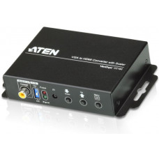 Конвертер с возможностью масштабирования, VGA+AUDIO&gtHDMI, HD-DB15+MIM-JACK&gtHDMI, Female, Б.П. 5.3V, (1920x1200 DDC2B 1080p) ATEN VGA (f) to HDMI (f)