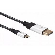Кабель-адаптер USB 3.1 Type-Cm --> DP(m) 8K@60Hz, 1.8m , Alumi Shell, VCOM 