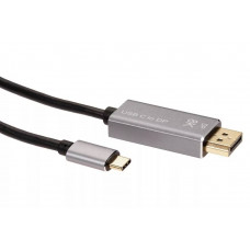 Кабель-адаптер USB Type-Cm --> DP1.4v (m) 8K@60Hz, 1.8m , Alum Shell, VCOM 