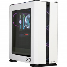 Корпус ZALMAN X3 White (2xUSB+ 2xUSB 3.0, 2xAudio, 0.6 мм, 4x120мм FAN, прозрачная стенка- закаленное стекло, ATX, без Б