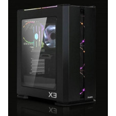 Корпус ZALMAN X3 Black (2xUSB+ 2xUSB 3.0, 2xAudio, 0.6 мм, 4x120мм FAN, прозрачная стенка- закаленное стекло, ATX, без Б