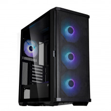 Корпус ZALMAN Z10 PLUS Black Mid Tower (ATX/mATX/Mini-ITX, без БП, Plastic, Steel, Tempered Glass, Front:3x140mm (ARGB)