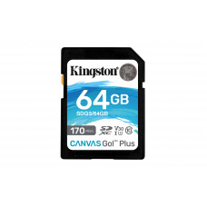 Карта памяти  Kingston 64GB SDXC Canvas Go Plus 170R C10 UHS-I U3 V30 Kingston SDG364GB