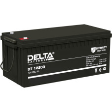 Батарея DELTA серия DT, DT 12200, напряжение 12В, емкость 200Ач (разряд 20 часов),  макс. ток разряда (5 сек.) 1500А, макс. ток заряда 60А, свинцово-кислотная типа AGM, клеммы под болт М8, ДxШxВ 522х238х218мм., вес 54кг., срок службы 10 лет. Delta DT 1220