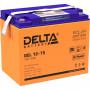 Батарея DELTA серия GEL, GEL 12-75, напряжение 12В, емкость 75Ач (разряд 10 часов),  макс. ток разряда (5 сек.) 700А, макс. ток заряда 15А, свинцово-кислотная типа AGM+GEL, клеммы под болт М6, ДxШxВ 260х168х219мм., вес 23кг., LCD, срок службы 10-12 лет. D