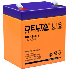 Батарея Delta HR 12-4.5, 12В, 4.5Ач, AGM, клеммы F1, 90х70х101мм, 1.75кг, срок службы 8 лет

