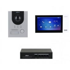 Комплект DHI-VTO2201F-P+DHI-VTH2421FW-P+DH-PFS3005-4ET-36E Dahua DHI-KTP01L(S)