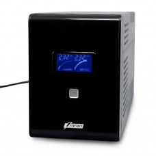 ИБП POWERMAN Smart Sine 1500, LCD, линейно-интерактивный, 1500ВА, 1050Вт,  4 евророзетки с резервным питанием, USB, батарея 12В 9Ач 2 шт., 380мм х 158мм х 198мм, 11.5 кг. POWERMAN UPS Powerman Smart Sine