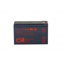 Батарея CSB серия GP, GP1272 (12V28W) , напряжение 12В, емкость 7Ач (разряд 20 часов), емкость 28 ВтЭл при 15-мин. разряде до U кон. - 1.67 ВЭл при 25 С, макс. ток разряда (5 сек.) 100А, ток короткого замыкания 304А, макс. ток заряда 2.8A, свинцово-кисл C