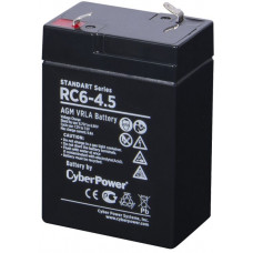 Аккумуляторная батарея SS CyberPower RC 6-4.5  6 В 4,5 Ач Cyberpower Батарея аккумуляторная для ИБП CyberPower Standart series RС 6-4.5