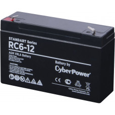 Аккумуляторная батарея SS CyberPower RC 6-12  6 В 12 Ач Cyberpower Батарея аккумуляторная для ИБП CyberPower Standart series RС 6-12