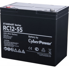 Аккумуляторная батарея SS CyberPower RC 12-55  12 В 55 Ач Cyberpower Батарея аккумуляторная для ИБП CyberPower Standart series RС 12-55