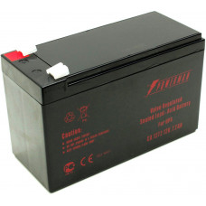 Батарея POWERMAN Battery CA1272, напряжение 12В, емкость 7Ач,макс. ток разряда 105А, макс. ток заряда 2.1А, свинцово-кислотная типа AGM, тип клемм F2, ДШВ 1516594, 2.21 кг. POWERMAN Powerman CA1272UPS