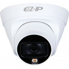 Видеокамера IP купольная уличная Dahua EZ-IPC-T1B20P-LED-0280B, 2 Мп, 2.8 мм, Full Color, 15м LED-подсветка, DWDR, 3D DNR, H.265+, IP67, металл+пластик, -40°C до +60°C.
