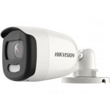 5Мп уличная компактная цилиндрическая HD-TVI камера с LED подсветкой до 20м, 5Мп Progressive Scan CMOS объектив 2.8мм угол обзора 99.7 0.0005 ЛкF1.0 2560 194420кс WDR 130дБ 3D DNR BLC HLC OSD-меню 4 в 1 видео выход переключаемый TVIAHDCVICVBS Hikvision Ка